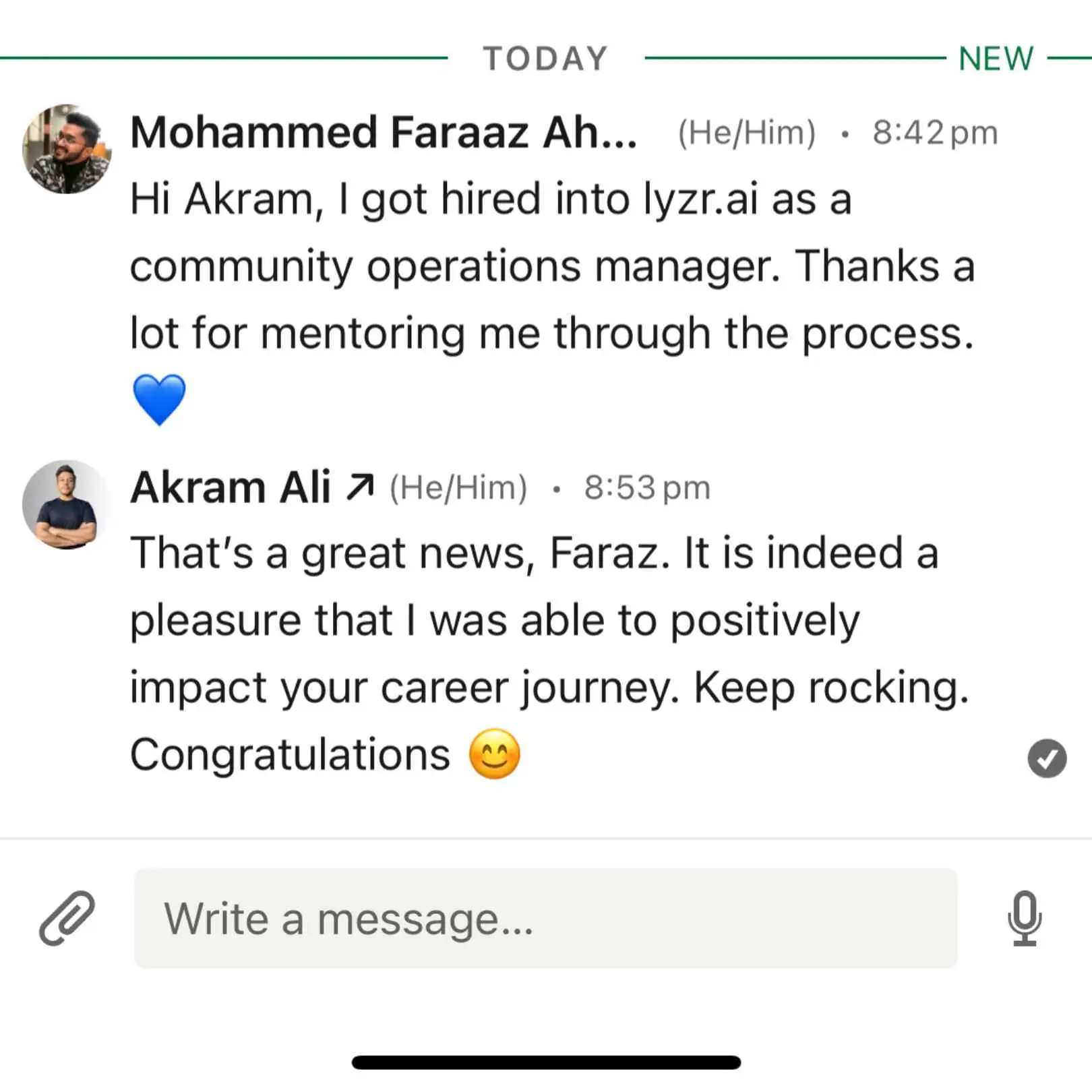 Student Faraz testimonial for Akram Ali